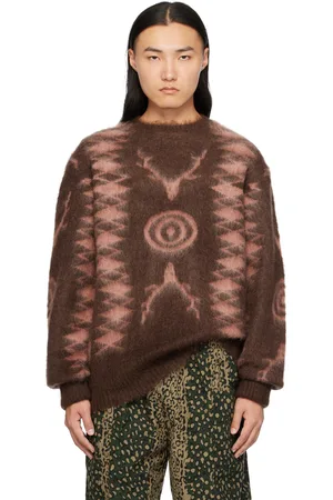 SOUTH2 WEST8 Brown Mohair Sweater