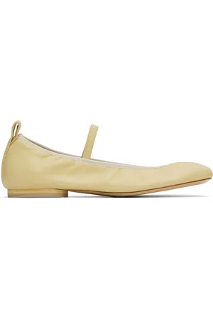 LEMAIRE Yellow Square Flat Ballerina Flats