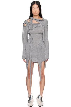 OTTOLINGER Gray Strappy Knit Minidress