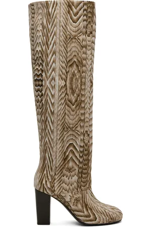 LEMAIRE Beige & Brown FreelingWaters Edition Round Toe High Boots