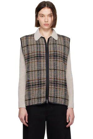 Pins & Needles Gray & Brown W.U. Piping Vest