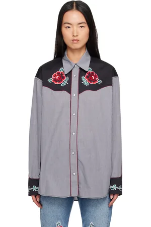 Molly Goddard Gray & Black Meredith Shirt