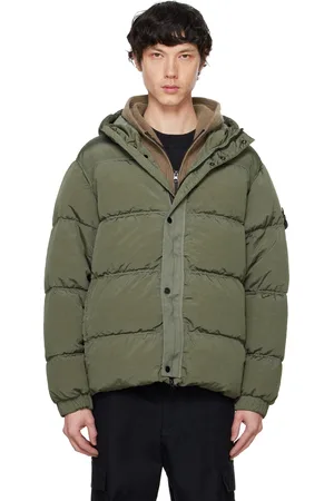 Stone Island Khaki 41419 Nylon Metal ECONYL Down Jacket