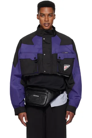 MARTINE ROSE Blue & Black Cut Sports Jacket