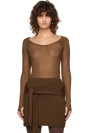 LEMAIRE Brown Seamless T-shirt