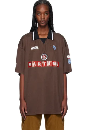 MARTINE ROSE Brown Football Polo