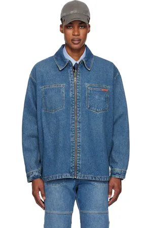 MARTINE ROSE Khaki & Reversible Denim Shirt