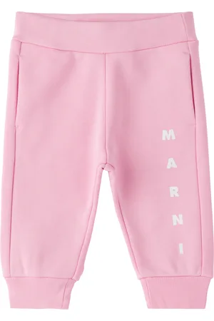 Marni Baby Pink Logo Sweatpants