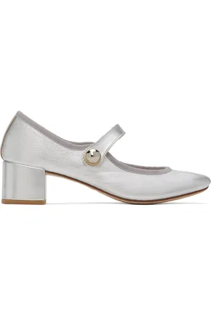 Repetto Silver Fabienne Mary Jane Heels