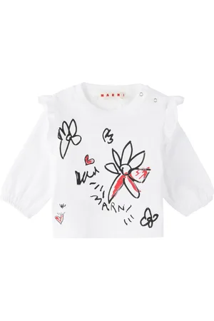 Marni Baby White Cotton Jersey T-shirt