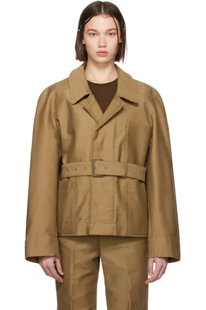LEMAIRE Tan Belted Two Pocket Jacket