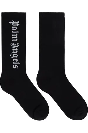 Palm Angels Black Classic Logo Socks
