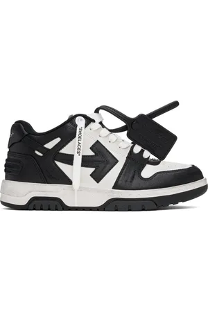 OFF-WHITE Black & White Out Of Office Vintage Leather Sneakers