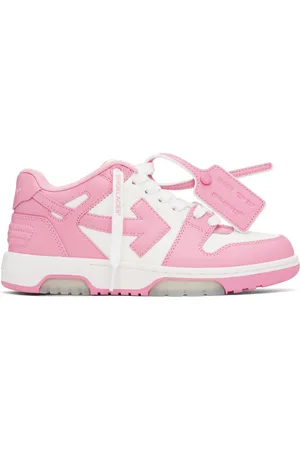 OFF-WHITE White & Pink Out Of Office Calf Leather Sneakers