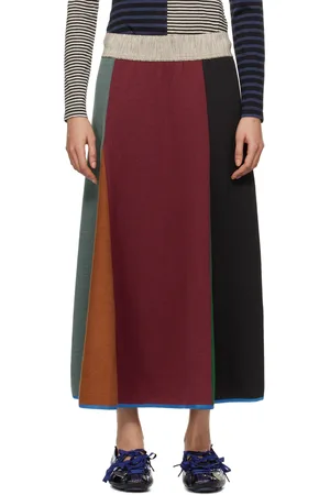 SC103 Multicolor Axis Midi Skirt