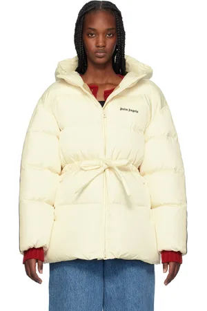 Palm Angels Off-White Waist Belt Down Jacket