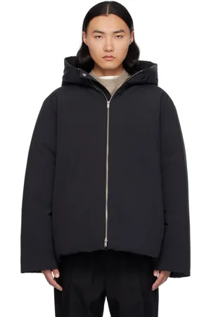 Jil Sander Black Hooded Down Jacket