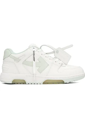 OFF-WHITE White & Green Out Of Office Calf Leather Sneakers