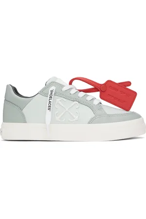 OFF-WHITE Green New Low Vulcanized Calf Leather Sneakers