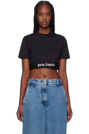 Palm Angels Logo Tape Cropped T-shirt