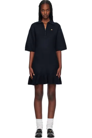 Ganni Navy Wool Minidress