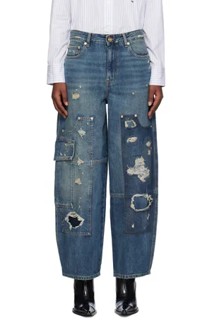 Ganni Blue Heavy Washed Carpenter Jeans