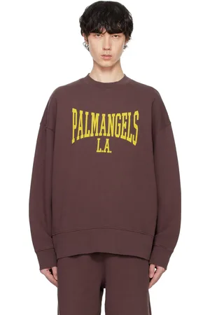 Palm Angels Burgundy College Sweatshirt