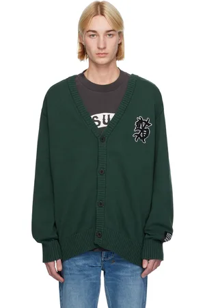 KSUBI Green Dug Out Knit Military Cardigan