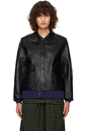 Pins & Needles Black A-2 Leather Jacket