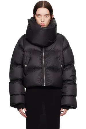 Rick Owens Black Porterville Funnel Neck Down Jacket