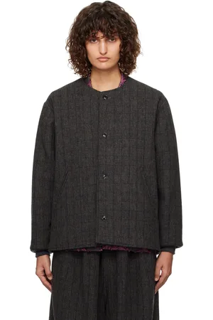 Pins & Needles Gray Quilted Crew Neck Jacket