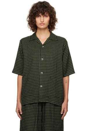 Pins & Needles Green & Black Cabana Shirt