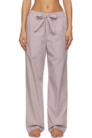 Tekla Purple & White Poplin Pyjama Pants