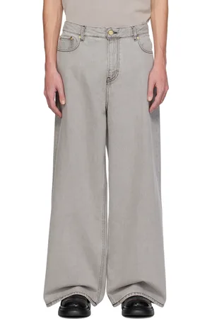 Ganni Gray Future Denim Wide Jeans
