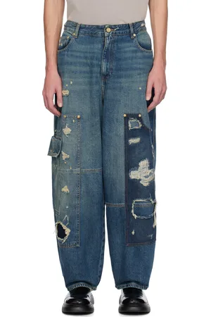 Ganni Blue Heavy Washed Carpenter Jeans