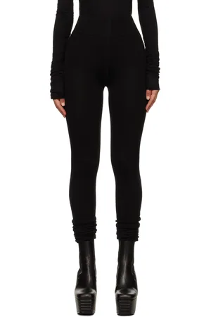 Rick Owens Black Porterville Knit Leggings