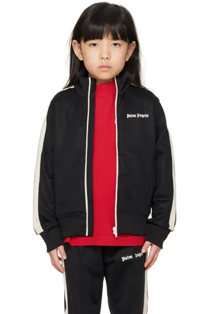Palm Angels Kids Black Logo Track Jacket