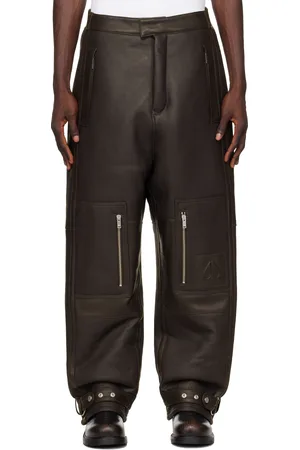 Moose Knuckles Brown Darrell Leather Pants