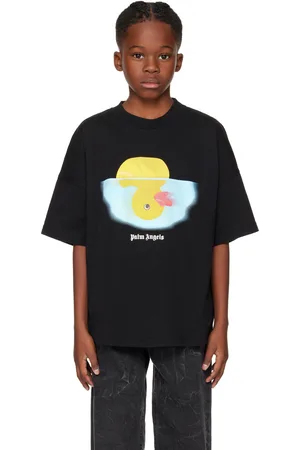 Palm Angels Kids Black Oversize Rubber Duck T-shirt