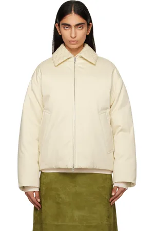 Bottega Veneta Off-White Cotton Twill Down Puffer Jacket