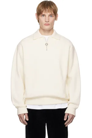 WOOYOUNGMI White Half Zip-Up Sweater