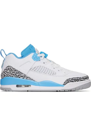 Nike White & Blue Jordan Spizike Low Sneakers