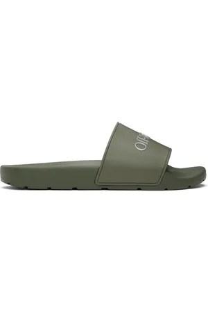 OFF-WHITE Khaki Bookish Slides