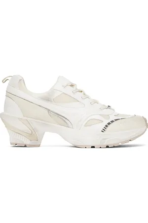 untitlab Off-White Lace Ups Flex Heel Sneakers