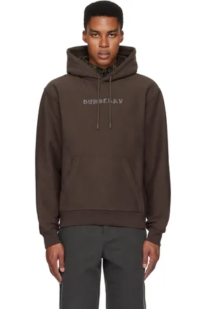 Burberry Brown Paisley Logo Cotton Hoodie