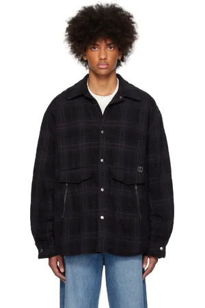 WOOYOUNGMI Black Padded Check Shirt