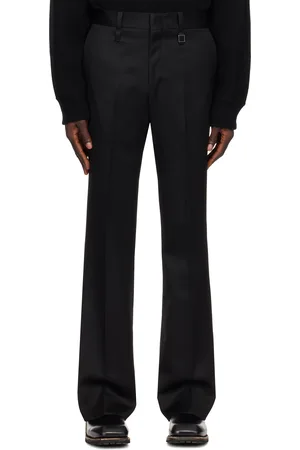 WOOYOUNGMI Black Wool Straight Trousers