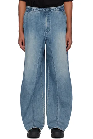 WOOYOUNGMI Blue Banded Wide Jeans