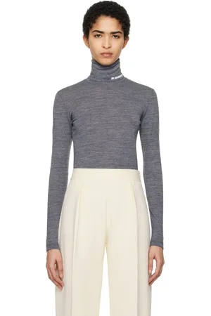 Jil Sander Gray Lightweight Technical Wool Turtleneck