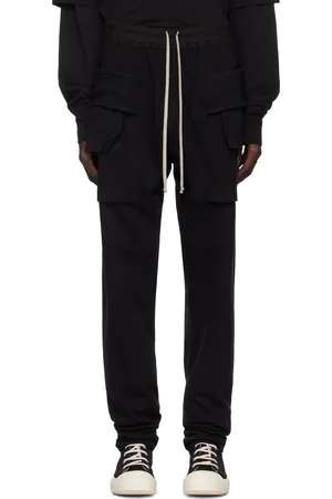 Rick Owens Black Porterville Creatch Drawstring Cargo Pants